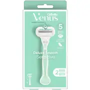 Gillette Venus Deluxe Smooth Sensitive Women's Razor Handle + 2 Blade Refills