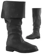 Robin Hood Boots 100 Black Men Flat Heel Renaissance Medieval Ellie Shoes