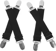 [POPETPOP] Adjustable Boot Straps : 4pcs Pant Stirrups with Clip Pant Leg Straps for Women and Men Pant Clips For Boots