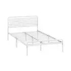 NNEED Metal Bed Frame King Single Platform White