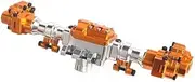 1/10 Front and Rear Axle Set for TRX-4 TRX4 1/10 RC Crawler Car Axles Upgrade Parts Aluminum Fr&on&t and Rear Portal Axle Housing Upgrade Parts RC Car Accessories(Rear axle g)