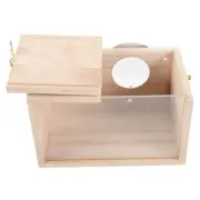 Wooden Cockatiel Nesting Box Clear Bird House Bird Nest Outdoor Parakeet