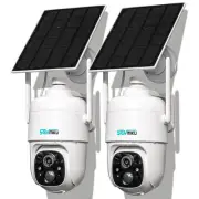 SOVMIKU 2CQ1 AI 2K Solar Security Camera Wireless Outdoor, Battery Powered,Tw...