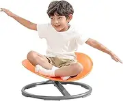 Homodoskey Kids Spin Chair | Sensory Swivel Chair for Indoor Use - Balance Training for Body Coordination (Orange)