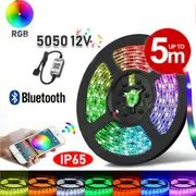Waterproof RGB LED Strip Lights IP65 5050 5M 300 LEDs 12V + Bluetooth Controller