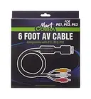 Mart Cobra PS2 AV Cable Wire 6 Foot Audio Visual RCA Cord for PS1, PS2, PS3 Slim