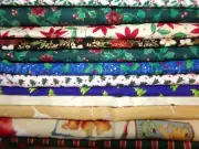 CHRISTMAS tree poinsettia HOLLY Cotton quilt FABRIC U-Pick HALF YARD (1/2 yd)
