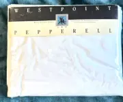 Westpoint Pepperell King Fitted White Sheet Vintage NOS