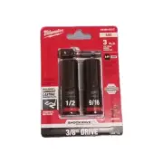 Milwaukee 3 piece Drive Impact Socket Set 1/2 & 5/16