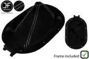 WHITE STITCH SUEDE MANUAL GEAR BOOT+PLASTIC FRAME FOR JEEP WRANGLER 07-10