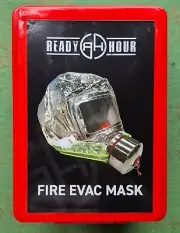 Ready Hour Fire EVAC Smoke Filter Escape Hood Oxygen Mask Preparedness Safety