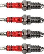 D8TC 3 Electrode Spark Plug Compatible with 4 Stroke CG 125cc 150cc 200cc 250cc CF250 ATV Dirt Bike Go Kart Moped Scooter Pack of 4