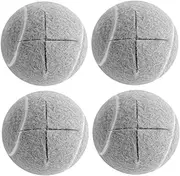 Precut Tennis Balls for Walkers, 4PCS 2.6 Inch Heavy Duty Chair Leg Floor Protectors, Mute Non Slip Furniture Pads for Chairs, Desks Walker Tennis Balls Furniture Pads Floor Protectors for