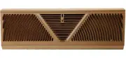 Shoemaker Brown Triangular Baseboard Register - Extended Height