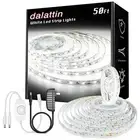 dalattin White LED Strip Lights 50ft Dimmable Bright 24V Led Light Strip 6500