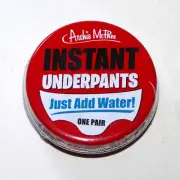 Archie McPhee Instant Underpants tin box one pair NEW Sealed gag gift adult fun