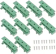 FIXOSHEE 10Sets PCB Din Rail Mounting Adapter Easy Install Electrical Brackets with Screws for Circuit Board and Relay Board Clips