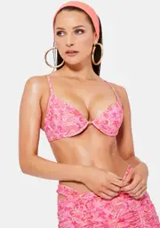 [VDM The Label] Heidi Pink Paisley Underwire Bikini Top