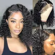 10Inch Short Bob Wigs Deep Wave 13x4 Lace Frontal Wig Brazilian Virgin Human Hai
