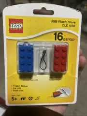 LEGO Blue USB Flash Drive with Red Brick PNY 16GB USB 2.0 TYPE A NEW Masters
