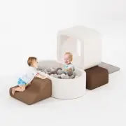 BanaSuper 6-Piece Kids Climbing Foam Blocks Playset - with Ball Pit for Toddlers