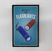 New Set Of 2 Mini LED Flashlights Compact Lightweight Aluminum NIB