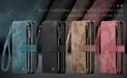 CaseMe PU Leather Zipper Wallet Case Cover Strap f Samsung Galaxy Z Fold 6 5 4 3