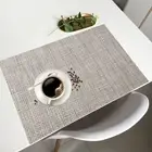 4pcs/set Cup Mats Washable Non-slip Exquisite Woven Texture Foam Placemats