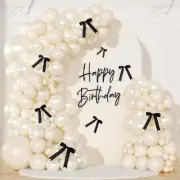 White Balloon Arch Kit 141 Pcs Coquette Birthday Decorations Include Pearl White