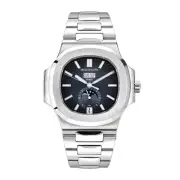 Patek Philippe Nautilus Watch 41MM Blue Index Hour Markers Dial Stainless Steel