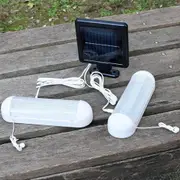 Solar Powered LED Double Lights Garage Shed Light Garden Indoor Bedroom Outdoor