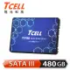 【TCELL 冠元】TT750_480GB SSD 2.5吋固態硬碟3D TLC(讀：550M/寫：480M)