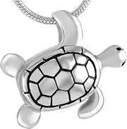 KETIME Pet Ashes Jewelry 316l Stainless Steel Sea Turtles Cremation Urn Necklace Pendant