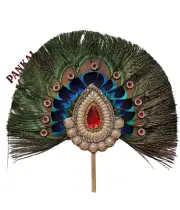 Lord Hare Krishna Natural Mor Pankh Real Peacock Feather Vastu Saawan Home Decor