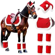 Christmas Horse Tack - Festive Holiday Saddle, Accessories With Bells And Decorations | Decorative Horse Tack Parades Photo Shoots Events, Adjustable And Comfortable Perfect For Christmas Celebrations