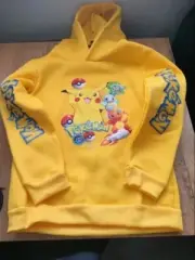 Pokemon Pikachu Sweatshirt Hoodie Full Zip Ears Poke Ball Logo Cute Youth 5/6