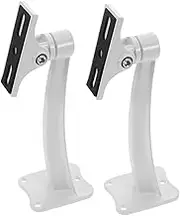 2pcs Bracket Small Universal Wall Mount Bracket Security Stand Wall Mount Brackets Wall Bracket Mounts White Aluminum Alloy