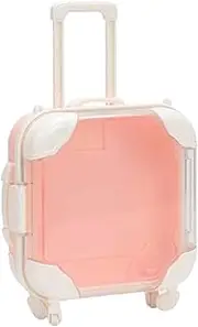 TTETTZ Doll Suitcases Box,Doll Luggage Box,Cute Doll Furniture Accessory, DIY Doll Toy, Dress up, for Boys Girls Kids, Pink