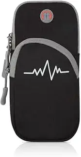 Phone Arm Bag Sweatproof Sport Phone Armband Armband Running Armbag with Adjustable Arm Strap for Fitness Running (Black)
