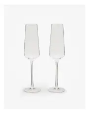 [Country Road] Alto Flute Glass Set Of 2 in Clear