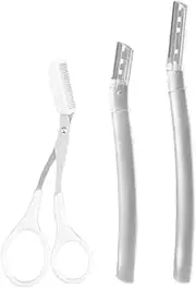 3 PCS Eyebrow Razors Kit Women's Eyebrow Razor Dermaplaning Kit Facial Hair Shaving Razor Tool Kit Professional Eyebrow Grooming Set Beauty Tool for Women and Men