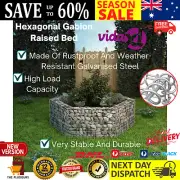 Hexagonal Gabion Planter Garden Outdoor Landscape Flower Plant Raised Bed Border