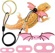 Bearded Dragon Lead Harness - Lead for Bearded Dragons, S/M/L Pack of 3 Adjustable Amphibian Lead, Bat Wings, Costume Accessory for Reptiles, Geckos, Iguanas