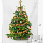 【北熊の天空】聖誕掛布 聖誕掛毯 聖誕樹 房間裝飾牆布 耶誕掛布 掛布 INS(聖誕樹掛布 掛毯)