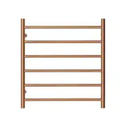 Premium Polished Rose Gold Towel Rack - 6 Bars, Round Design, AU Standard, 650x620mm Wide