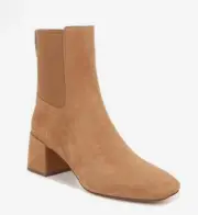 Vince Kimmy Tan Suede Square Toe Ankle Boot Size 5