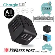 Type-C 3 USB Charger Universal World Travel Adapter EU UK AU US Plug Converter