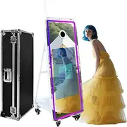 60’’ Magic Mirror Photo Booth Machine,Mirror Photo Booth 32’’ Touch Screen,Windows Photo Booth with Flight Case,App Control,RGB Light for Wedding Party Events (Machine)