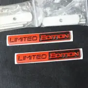2x Red Matte Black LIMITED EDITION Metal Front Grille Emblem Badge Turbo 3D Auto (for: Porsche)