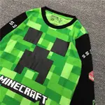 🇺🇸MINECRAFT 我的世界衣服短䄂苦力怕夏季薄款T恤短褲中大童上衣褲子🔴現貨